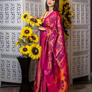 Banarasi Taani Dual Tone Silk Saree
