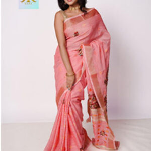 Pink Bullion Stitch Sarees